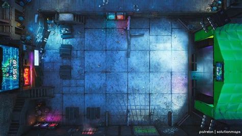 Dystopian City Rockerboy Gig - Cyberpunk Static Battle Map: battlemaps | Cyberpunk rpg, Tabletop ...