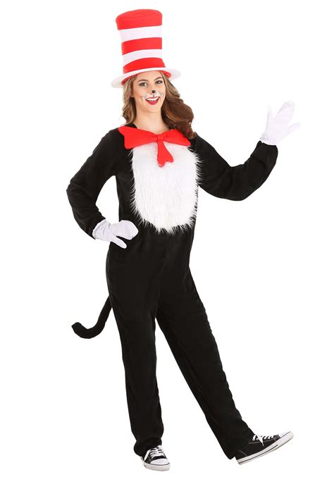 Adult Cat in the Hat Costume w/ Faux Fur