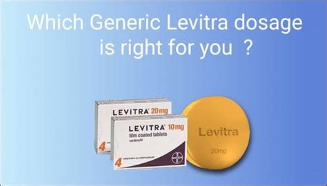 Which Generic Levitra dosage is right for you | Primedz