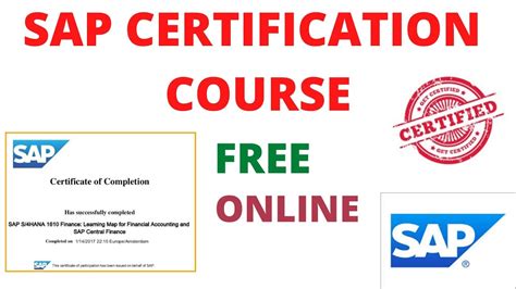 SAP CERTIFICATION | sap certification course free | sap certification online course - YouTube