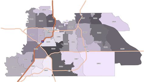 Orlando Zip Code Map - GIS Geography