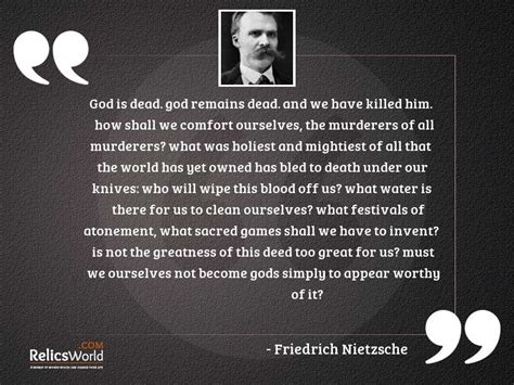 God is dead God remains... | Inspirational Quote by Friedrich Nietzsche