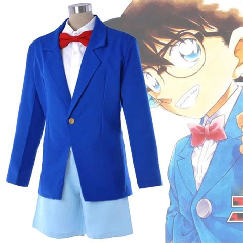 Kids Adult Anime Detective Conan Case Closed Conan Edogawa Edogawa Konan Cosplay Costume Uniform ...