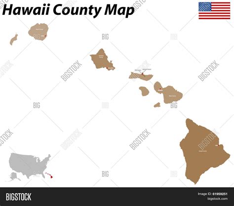 Honolulu County Map Vector & Photo (Free Trial) | Bigstock