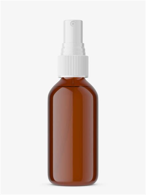 Amber spray bottle mockup - Smarty Mockups