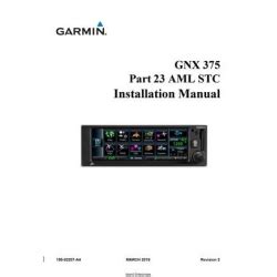 Garmin GNX 375 Part 23 AML STC Installation Manual 190-02207-A4 | eAircraftManuals.com