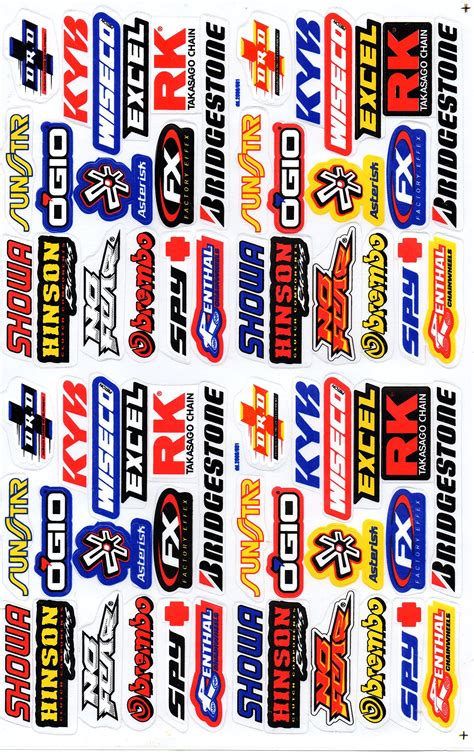 Sponsor Racing Decal Sticker Tuning Racing Sheet Size: 27 x 18 cm for ...