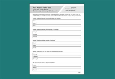 Couples Therapy Worksheet Bundle PDF - TherapyByPro