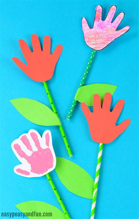 Handprint Flower Craft - Simple Art or Craft Project - Easy Peasy and Fun