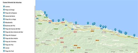 mapa-costa-de-asturias - Viajeros 3.0 - Blog de Viajes