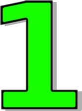 green number 1 clip art - Clip Art Library