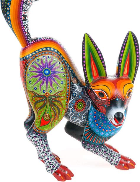 Fox Oaxacan Alebrije Wood Carving Mexican Folk Art Sculpture | Mexican folk art, Folk art ...