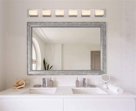 brushed nickel bathroom vanity lights six LED design | Interior Design Ideas