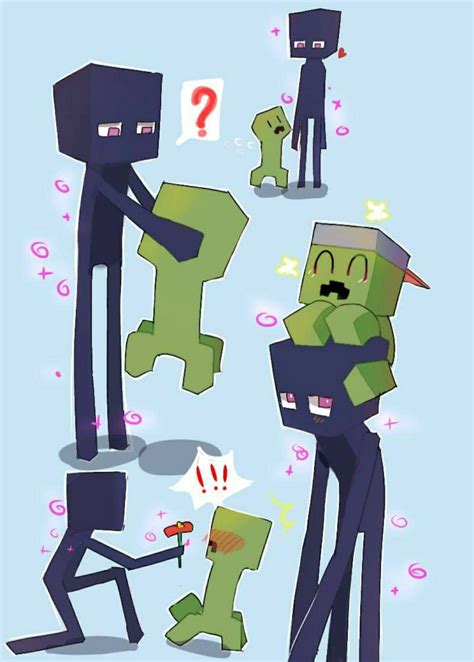 Enderman and Creeper | Minecraft art, Minecraft anime, Minecraft wallpaper