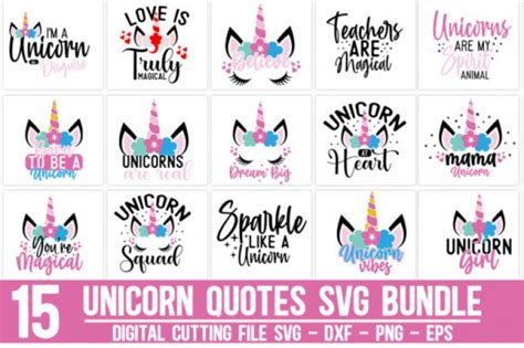 Download Unicorn Quotes Bundle - Free and Premium SVG Cut Files