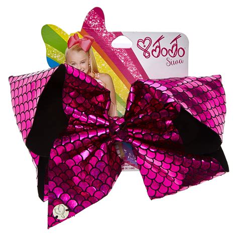 JoJo Siwa Pink Holographic Mermaid Signature Hair Bow | Claire's US