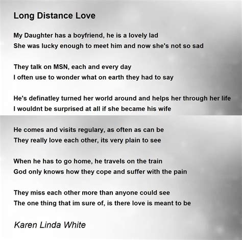 Long Distance Relationship Poems For Your Boyfriend