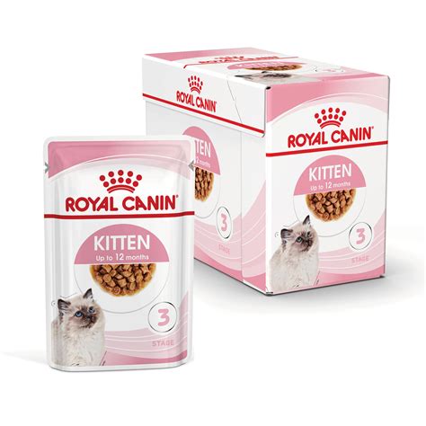 Royal Canin Kitten Chunks In Gravy Pouches Wet Cat Food 85gm x 12 - $34.78