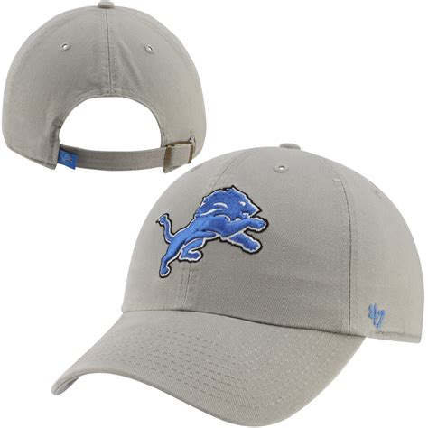 '47 Brand Detroit Lions Cleanup Adjustable Hat - Silver