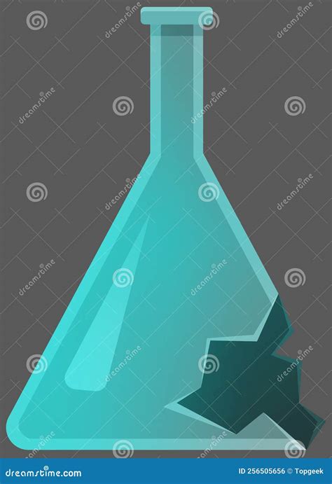 Broken Laboratory Beaker with Reagent. Theme of Chemistry, Medicine. Explosive Chemical Reaction ...