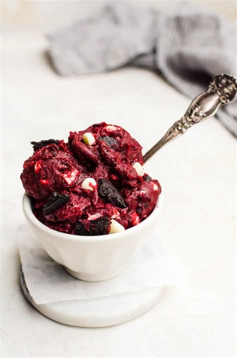 Edible Red Velvet Cookie Dough - A Cookie Named Desire