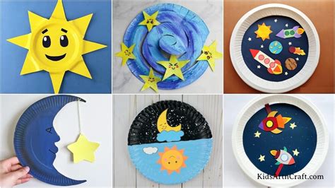 Space Day Paper Plate Crafts for Kids - Kids Art & Craft