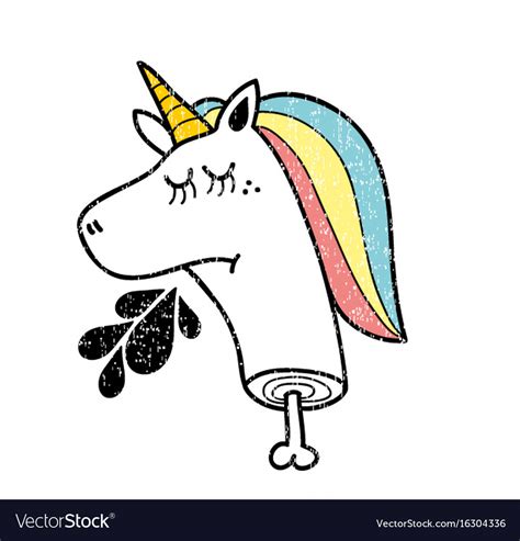 Dead unicorn icon isolated on white background Vector Image