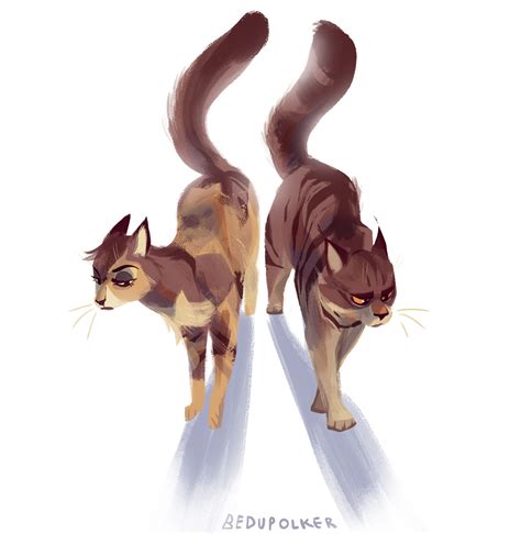 Tawnypelt and Brambleclaw! Wow I wish there was more Tawnypelt content – @brambrosnag on Tumblr