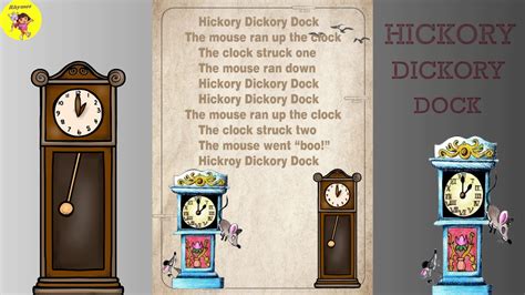 Hickory Dickory Dock Nursery Rhyme With Lyrics - YouTube