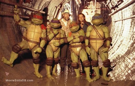 Teenage Mutant Ninja Turtles - Behind the scenes photo of Jim Henson