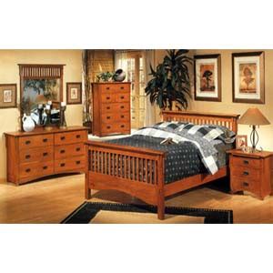 Bedroom Furniture: 5 Piece Mission Style Bedroom Set 3291_ CO @ NationalFurnishing.com