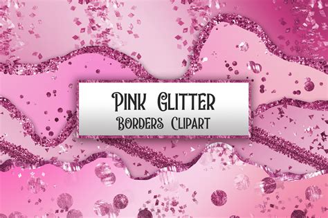 Pink Glitter Borders Clipart Graphic by PinkPearly · Creative Fabrica