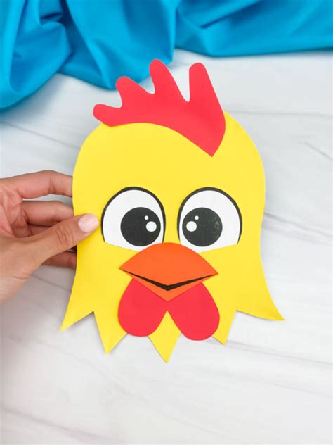 Paper Plate Rooster Craft For Kids [Free Template]