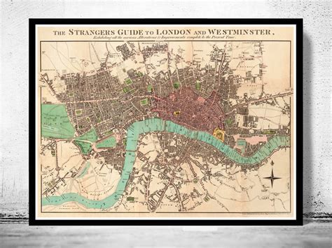 Old London and Westminster Map 1806 - VINTAGE MAPS AND PRINTS