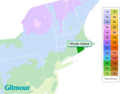 Rhode Island Planting Zones - Growing Zone Map | Gilmour