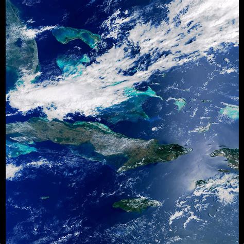 Space in Images - 2002 - 04 - Satellite image of the Caribbean Sea ...