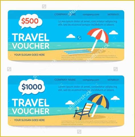 Customizable Free Printable Travel Voucher Template