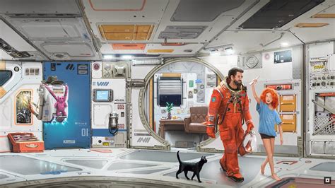 Official Starfield Art Reveals Cowboy Robots & Space Cats