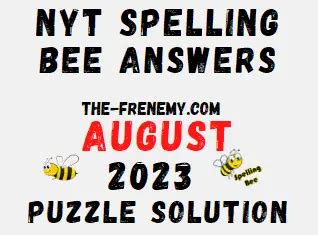 NYT Spelling Bee Answers August 27 2023 - Frenemy