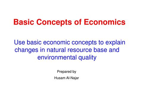 PPT - Basic Concepts of Economics PowerPoint Presentation, free ...