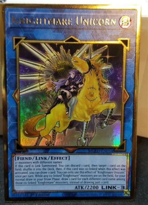 Knightmare Unicorn [Alt Art] MGED-EN034 Prices | YuGiOh Maximum Gold ...