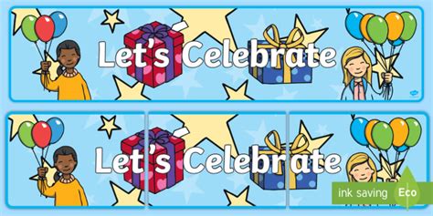 👉 Celebration Banner | Let's Celebrate Display Banner