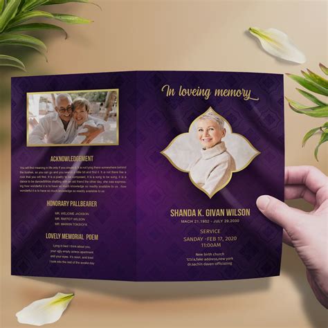 Event Flyer Templates, Program Template, Word 2007, Free Font, Funeral ...