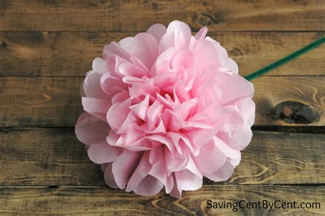 How to Make Easy Tissue Paper Flowers - Saving Cent by Cent