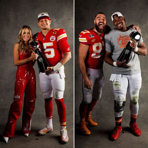 Patrick Mahomes, Travis Kelce and More Pose for Official Super Bowl ...