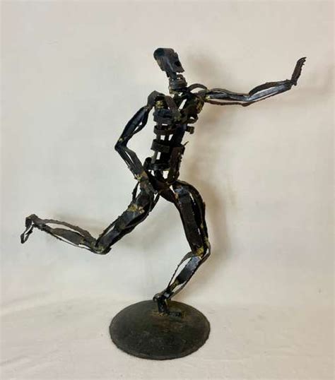 Metal Man Sculpture on Stand 2ft’H - Estate Rescue Queens