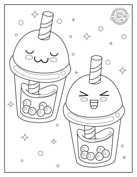 Free Kawaii Coloring Pages (Cutest Ever) ? | Cool coloring pages, Food coloring pages, Free ...