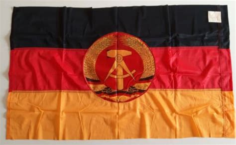 GDR Flag 1987 original communist East Germany DDR Fahne NVA double ...