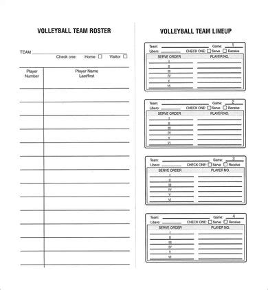 FREE 6+ Sample Volleyball Roster Templates in MS Word | Google Docs ...