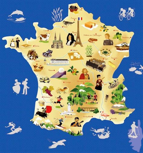 France tourism map - Map of France tourism (Western Europe - Europe)